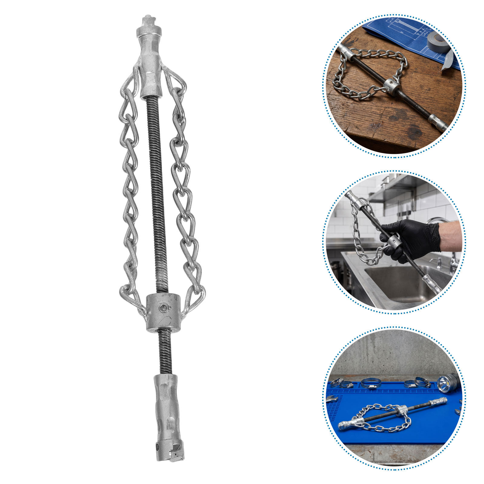 2Pcs Mainline Sewer Cleaner Ch - Drain Snake Flexible 评论和价格